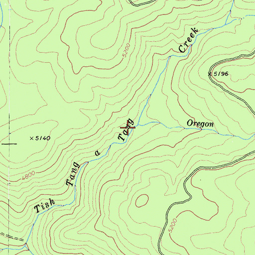 Topographic Map of Crogan Creek, CA