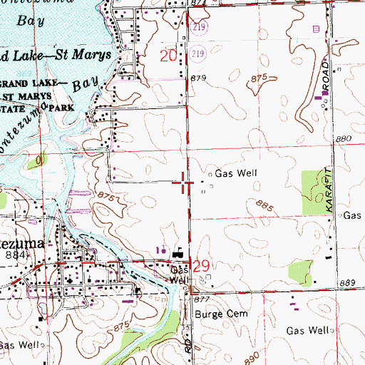 Topographic Map of Franklin Township Fire Department, OH