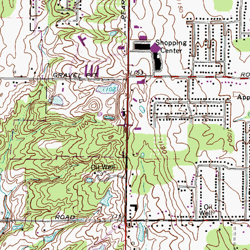 Topographic Map of Brunswick Hills Township Fire and Rescue Station 1, OH