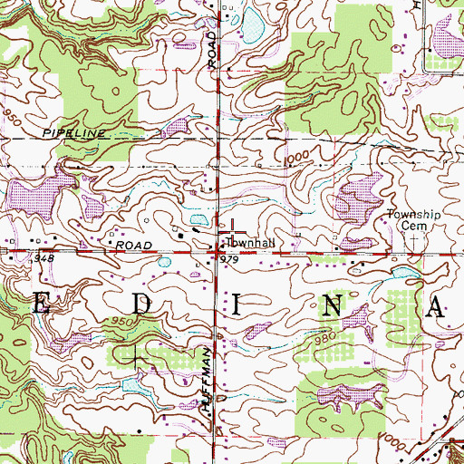 Topographic Map of Medina Township Fire Department - Station 1, OH
