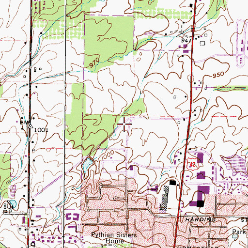 Topographic Map of Medina Fire Department - Station 1, OH