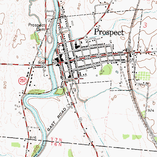 Topographic Map of Battle Run Fire Department, OH