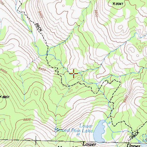 Topographic Map of Ottoway Creek, CA