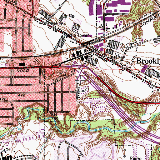 Topographic Map of Brooklyn Heights Fire Department, OH