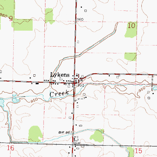 Topographic Map of Lykens Township Fire Department, OH