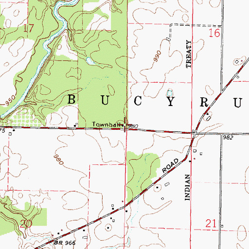 Topographic Map of Bucyrus Township Fire Department, OH