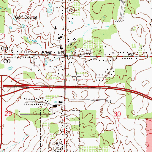 Topographic Map of Perry Township Volunteer Fire Department North Station, OH