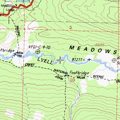 Topographic Map of Rafferty Creek, CA