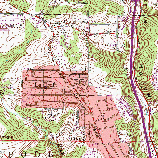 Topographic Map of Liverpool Township Fire Department Lacroft Station, OH