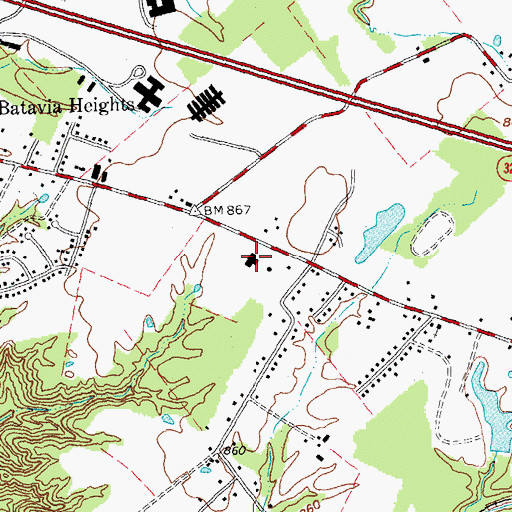Topographic Map of Central Joint Fire and Emergency Medical Services District Station 10, OH