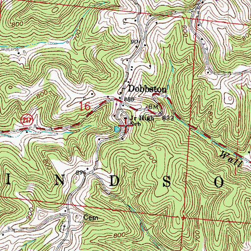 Topographic Map of Windsor Township Volunteer Fire Department, OH