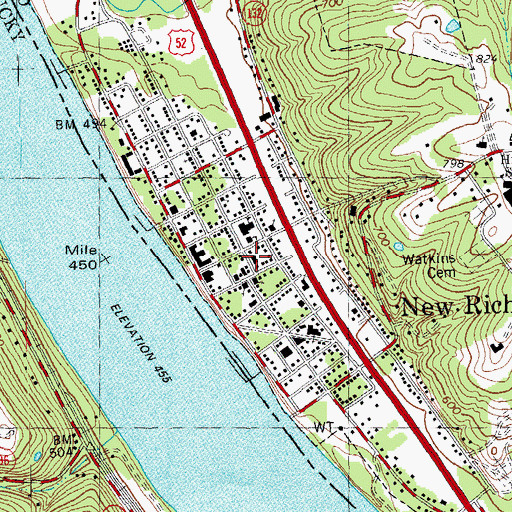 Topographic Map of New Richmond Fire and EMS Station 37, OH