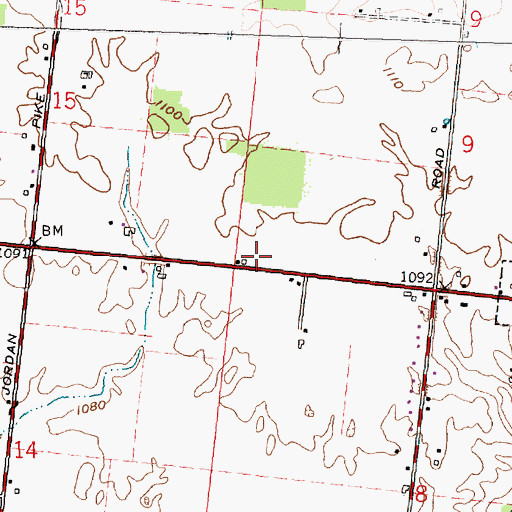 Topographic Map of Pike Township Fire and Rescue, OH
