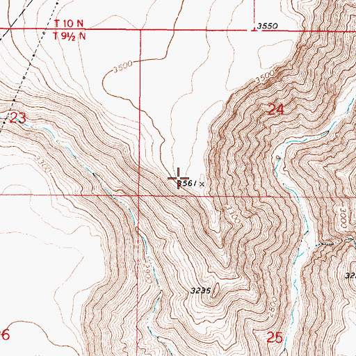 Topographic Map of Black Mesa, AZ