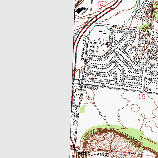 Topographic Map of Fairborn Fire Department and Emergency Medical Services Station 3, OH