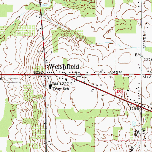 Topographic Map of Troy Fire and Emergency Medical Services Department, OH