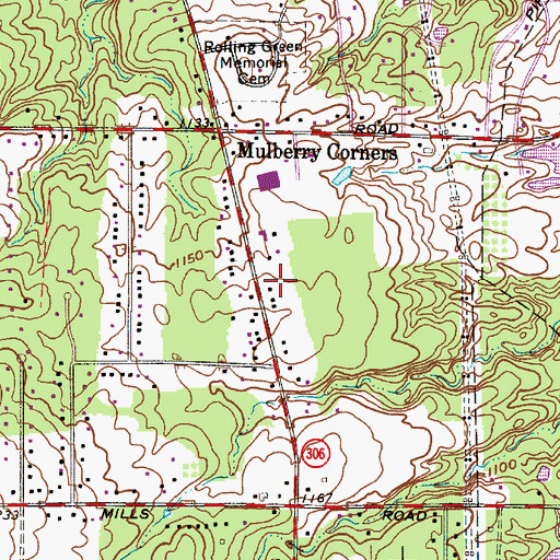 Topographic Map of Chesterland Fire and Emergency Medical Services Station 2, OH