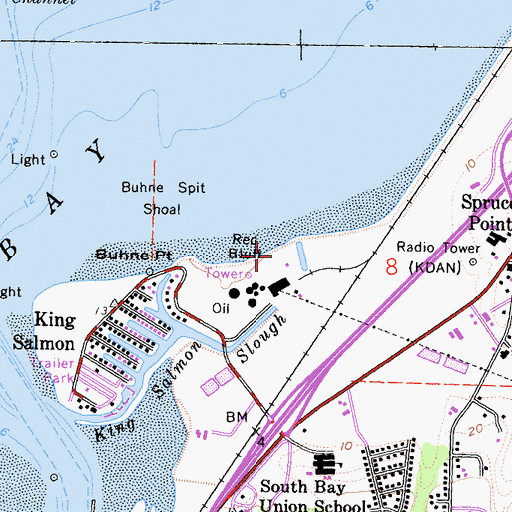 Topographic Map of Red Bluff, CA