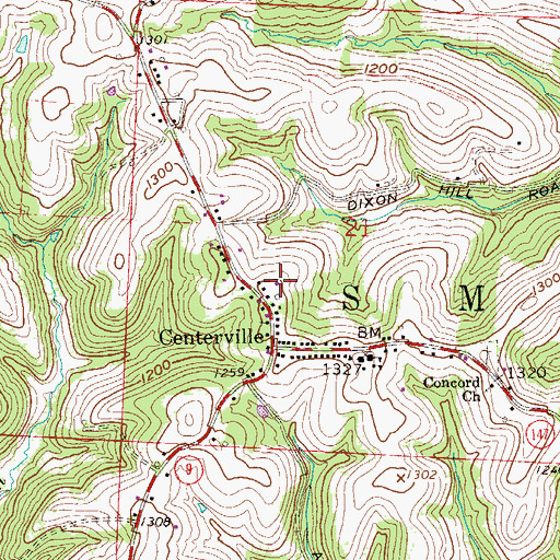 Topographic Map of Smith Township Fire and Emergency Medical Services Station 36, OH