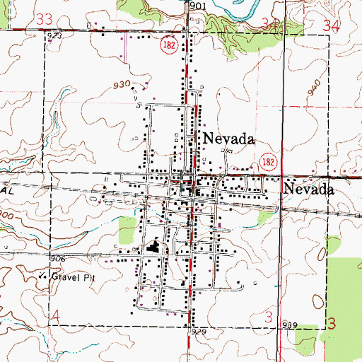 Topographic Map of Wyandot East Fire and Emergency Medical Services District, OH