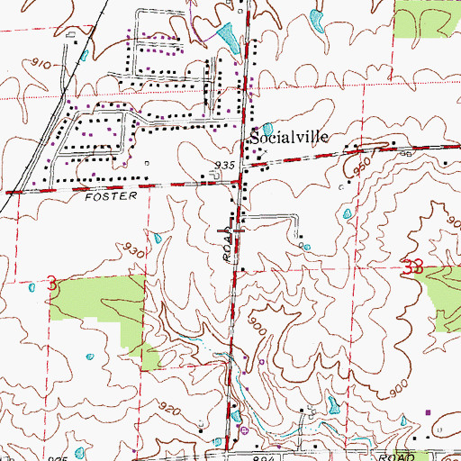 Topographic Map of Deerfield Township Fire Rescue Station 56, OH