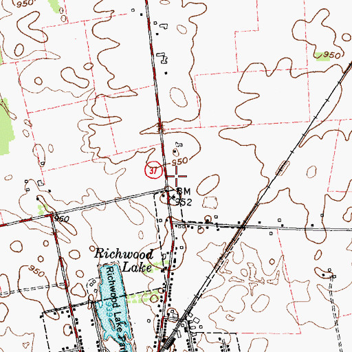 Topographic Map of Northern Union County Fire Department and Emergency Medical Services, OH