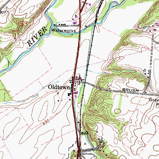 Topographic Map of Xenia Township Fire Emergency Medical Services Station 1, OH