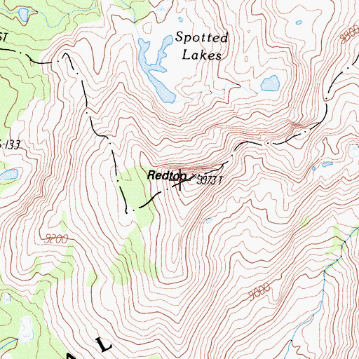 Topographic Map of Redtop, CA