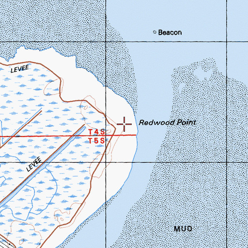 Topographic Map of Redwood Point, CA