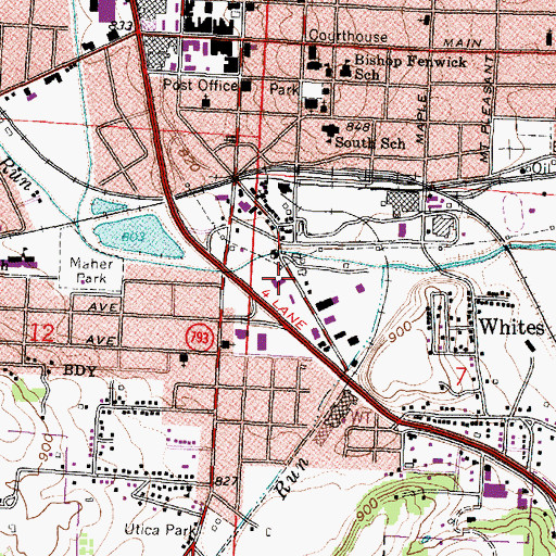 Topographic Map of Mid - Ohio Ambulance Service, OH