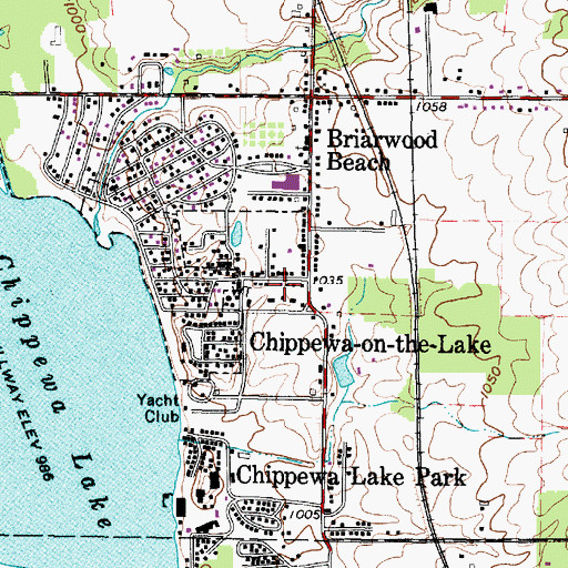Topographic Map of Lafayette Township Fire Department - Station 2, OH