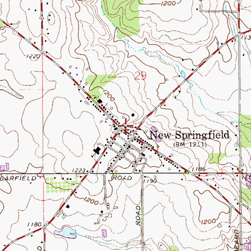 Topographic Map of Springfield Township Fire Department Station 23, OH