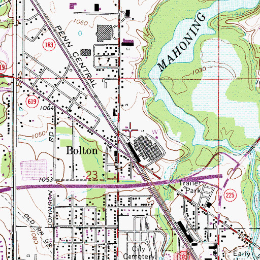 Topographic Map of Lexington Township Volunteer Fire Department Station 2, OH