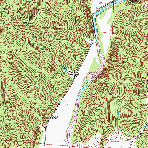 Topographic Map of Laurelville Fire Department Station 3, OH