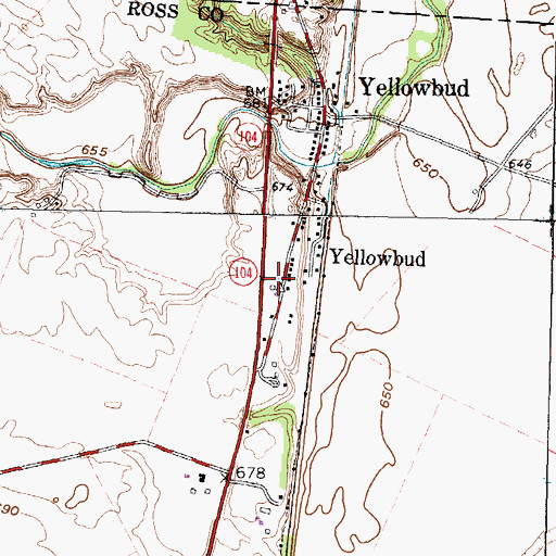 Topographic Map of Union Township Fire Department Station 3, OH