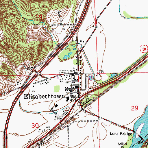 Topographic Map of Whitewater Township Fire Department Station 104, OH