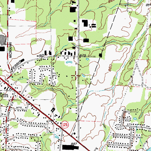 Topographic Map of Union Township Fire Department Station 52, OH