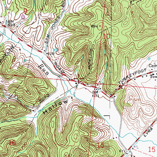 Topographic Map of Vernon Township Fire Station 1, OH