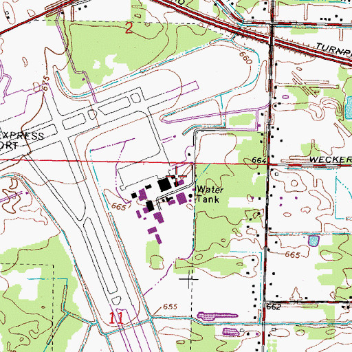 Topographic Map of Toledo Air Guard Fire Department, OH