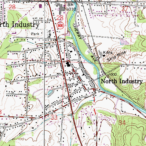 Topographic Map of Canton Township Fire Department Station 1, OH