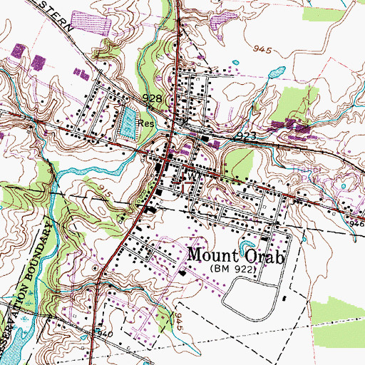 Topographic Map of Mount Orab Fire Department, OH