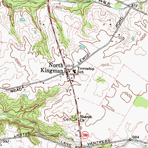 Topographic Map of Chester Township New Burlington Fire and Rescue Station 2, OH