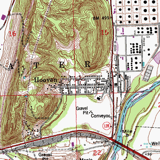 Topographic Map of Whitewater Township Fire Department Station 95, OH