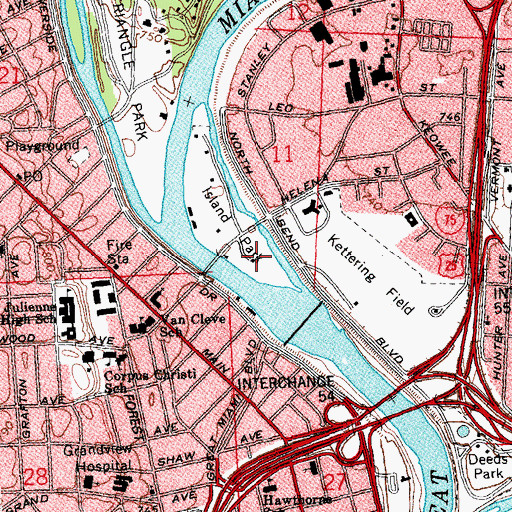 Topographic Map of Box 21 Rescue Squad, OH