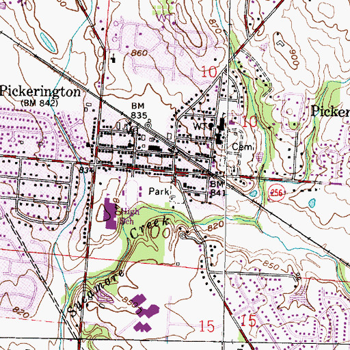 Topographic Map of Violet Township Fire Department Station 591, OH