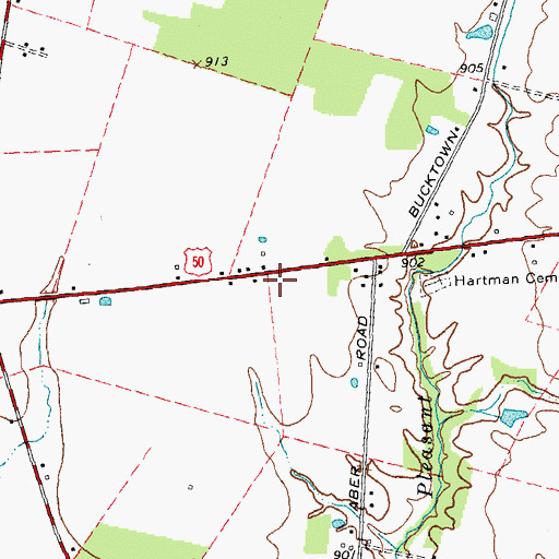 Topographic Map of Jackson Township Fire Department, OH