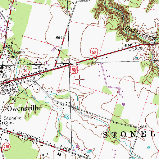 Topographic Map of Stonelick Township Fire and Rescue Station 1, OH