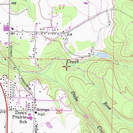 Topographic Map of Rose Creek, CA