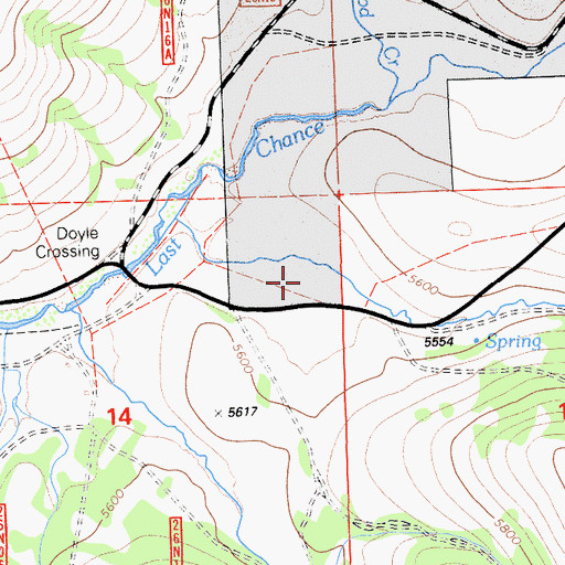 Topographic Map of Ross Canyon, CA