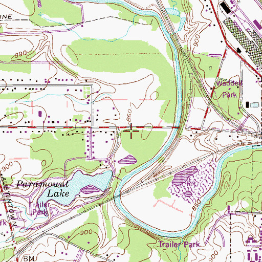 Topographic Map of Weathersfield Township Volunteer Fire Department  West Park Station 42, OH
